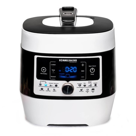 Dampfdruck- & Multikocher "MeinHans" (wei/schwarz, 1.000 Watt, 6 Liter) (MD 1000)