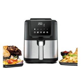Heiluftfritteuse FRH 1500 XL (schwarz/edelstahl, 1.500 Watt, Korb 5 Liter)