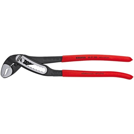Alligator 88 01 300, 300mm, Rohr- / Wasserpumpen-Zange (schwarz/rot, Wasserpumpenzange, 9-stufig verstellbar)