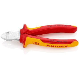 Abisolier-Seitenschneider 14 26 160 (rot/gelb, Lnge 160mm, VDE-geprft)