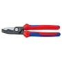 Kabelschere mit Doppelschneide 95 12 200  (rot/blau, Lnge 200mm, fr Cu- und Al-Kabel)