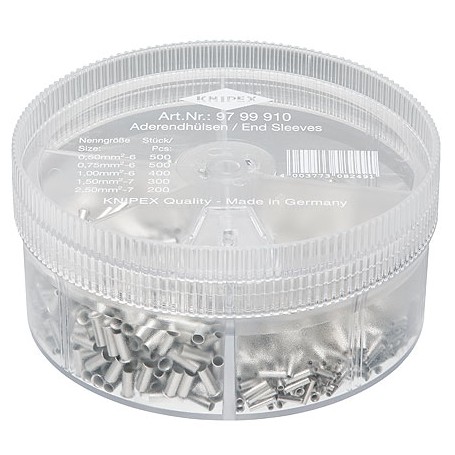 Sortimentsbox 97 99 910 mit unisolierten Aderendhlsen (transparent, 1.900 Stck)