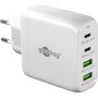 USB-C Multiport-Schnellladegert, PD, GaN, 68 Watt (wei, 2x USB-C, 2x USB-A, Power Delivery, QuickCharge) (64818)