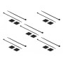 Befestigungssockel 25 x 25mm mit Kabelbinder L 300 x B 4,8mm (schwarz, 10 Paar) (18831)