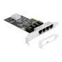 PCIe x4 auf 4 x RJ45 Gbit (Realtek RTL8111H) (88618)