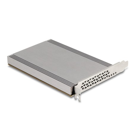 PCI Express x16 Karte auf 4x intern NVMe M.2 Key (mit Khlkrper und LED-Anzeige) (90210)