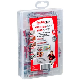 Meister-Box DUOPOWER kurz / lang + Schraube (hellgrau/rot, 150-teilig, mit Schrauben) (540299)