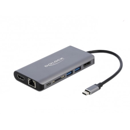 DeLOCK 87683 replicatore di porte e docking station per notebook Cablato USB 3.2 Gen 1 (3.1 Gen 1) Type-C Grigio (87683)