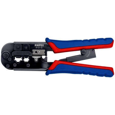 Crimpzange 97 51 10 (blau/rot, fr RJ-11/12 und RJ-45-Stecker)