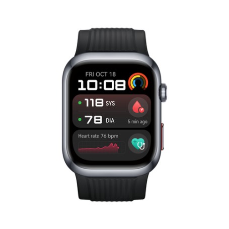 Watch D2 (Luca-B19) (schwarz, schwarzes Fluorelastomer-Armband) (55020DAC)