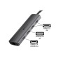Alcasa HUB-C001A hub di interfaccia USB tipo-C 5000 Mbit/s Antracite