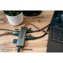 Alcasa HUB-C001A hub di interfaccia USB tipo-C 5000 Mbit/s Antracite