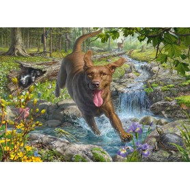Mark Fredrickson: Hundeliebe - Frhlingsspaziergang mit Labrador Retriever (1000 Teile) (58559)