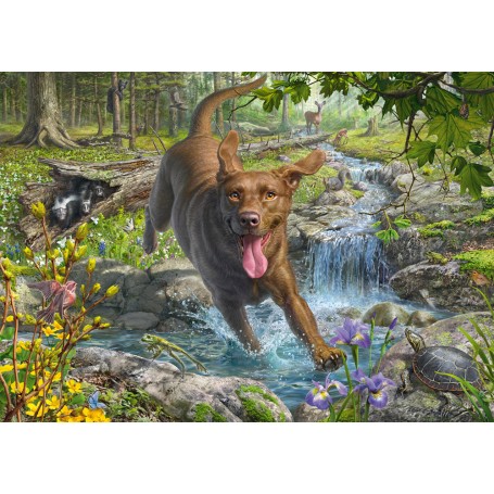 Mark Fredrickson: Hundeliebe - Frhlingsspaziergang mit Labrador Retriever (1000 Teile) (58559)
