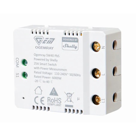 Shelly PbS Ogemray Smart Relay 25A (wei) (Shelly_PbS_SW40)