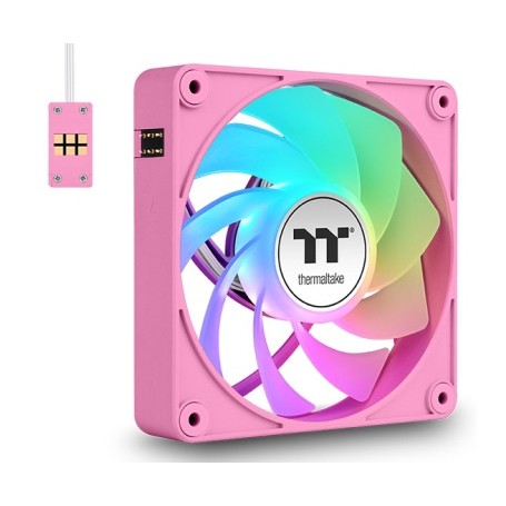 TT CT120 EX Reverse ARGB PC Cooling Fan 3 Pack Pink (CL-F225-PL12PK-A)