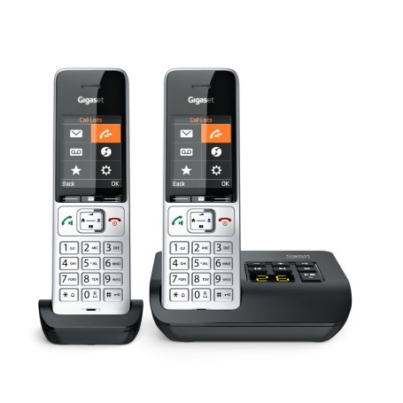 Gigaset COMFORT 500A duo Telefono analogico/DECT Identificatore di chiamata Nero, Argento (L36852-H3023-B101)