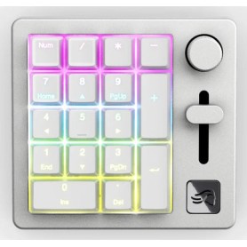 Glorious GMMK Wireless Numpad - Fox Switches, grau/weiß (GLO-GMMK-NP-FOX-W)