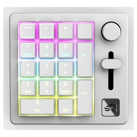Glorious GMMK Wireless Numpad - Fox Switches, grau/weiß (GLO-GMMK-NP-FOX-W)