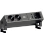 Bachmann DESK 2 prolunghe e multiple 0,2 m 2 presa(e) AC Interno Nero (902.602)