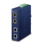 PLANET Industrial 2-Port convertitore multimediale di rete Blu (IGT-900-2T2S)