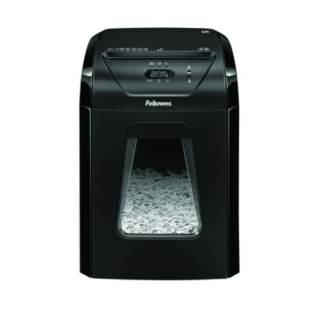 Fellowes Powershred 12C distruggi documenti Triturazione incrociata 22,5 cm Nero (7120101)