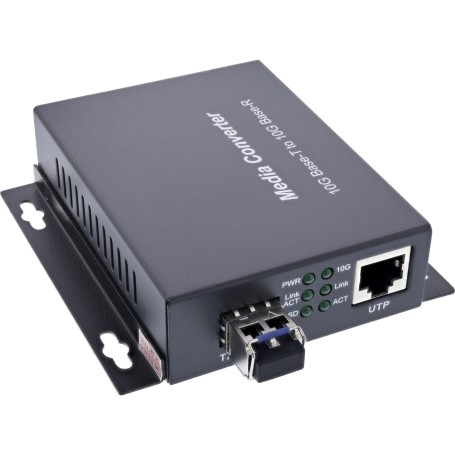InLine 66659F convertitore multimediale di rete 10000 Mbit/s 1310 nm Modalità singola Nero