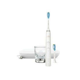 Philips Sonicare Diamond Clean 9000 Spazzolino Elettrico Sonico Bianco con App, con custodia da viaggio HX9913/17