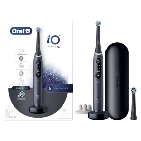 Oral-B iO Spazzolino Elettrico Ricaricabile 8S Nero, 2 Testine, 1 Custodia Da Viaggio, 1 Spazzolino (IO8S)