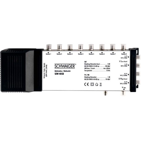 Schwaiger SEW4058531 multinterruttore satellitare 5 ingressi 8 uscite