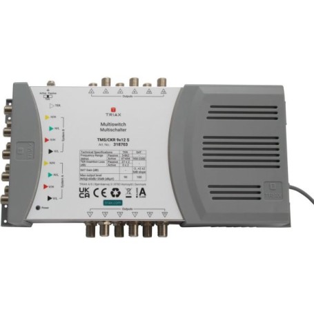 Triax TMS/CKR 9x12 S multinterruttore satellitare 5 ingressi 12 uscite (318703)