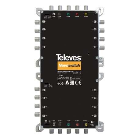 Televes 714404 multinterruttore satellitare 5 ingressi 12 uscite (MS512NCQ)