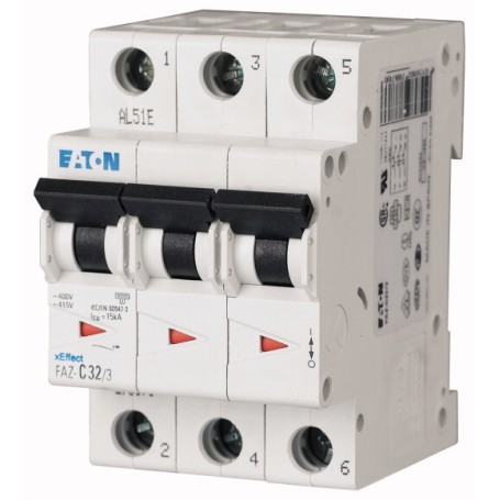 Eaton FAZ-C6/3 interruttore automatico Interruttore in miniatura Tipo C (278867)
