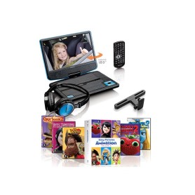 Lenco DVP-910BU Lettore DVD portatile Convertibile 22,9 cm (9") Nero, Blu (DVP910BLAU)