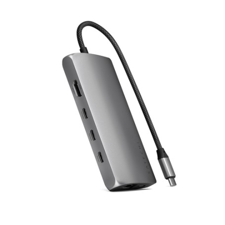 Satechi ST-P8KEM replicatore di porte e docking station per laptop Cablato USB 3.2 Gen 1 (3.1 Gen 1) Type-C Grigio
