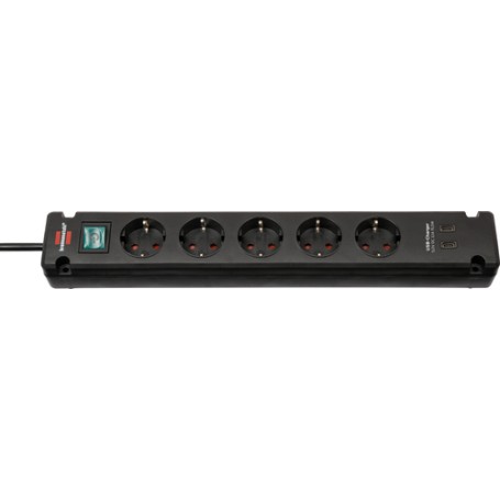 Brennenstuhl 1150660415 prolunghe e multiple 3 m 5 presa(e) AC Interno Nero