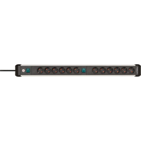 Brennenstuhl 1391030200 prolunghe e multiple 3 m 12 presa(e) AC Interno Nero, Argento