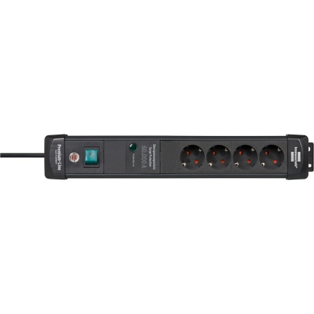 Brennenstuhl 1951140300 prolunghe e multiple 1,8 m 4 presa(e) AC Interno Nero