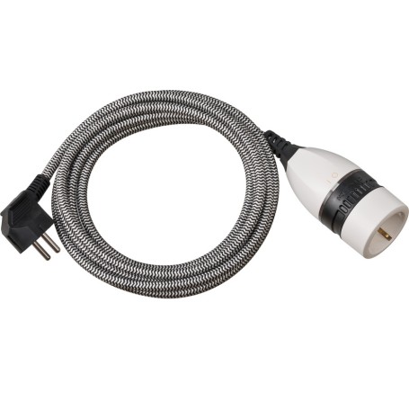 Brennenstuhl 1161830 prolunghe e multiple 3 m 1 presa(e) AC Interno Nero, Bianco