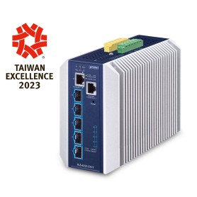 PLANET Industrial Layer 3 5-Port Gestito L3 10G Ethernet (100/1000/10000) Alluminio, Blu (IGS-6325-5X1T)