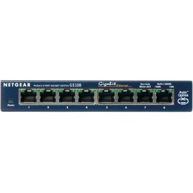 NETGEAR GS108GE switch di rete Non gestito Gigabit Ethernet (10/100/1000) Blu