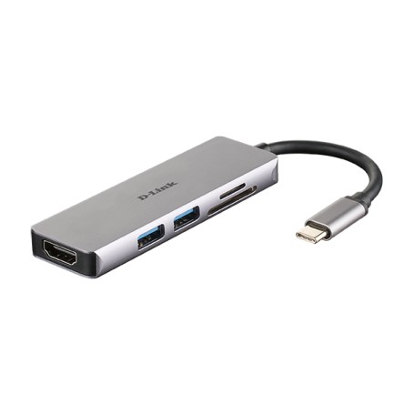 D-Link DUB-M530 replicatore di porte e docking station per laptop Cablato USB 3.2 Gen 1 (3.1 Gen 1) Type-C Alluminio, Nero
