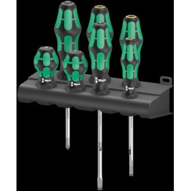 300/7 Mix 2 Schraubendreher-Satz Kraftform Plus (schwarz/grn, 7-teilig, Lasertip) (05008901001)