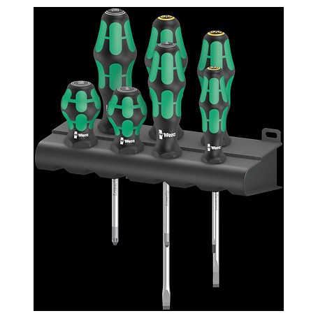 300/7 Mix 2 Schraubendreher-Satz Kraftform Plus (schwarz/grn, 7-teilig, Lasertip) (05008901001)