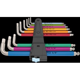 3950/9 Hex-Plus Multicolour Imperial Stainless 1 Winkelschlsselsatz (schwarz, 9-teilig, zllig, mit Halteclip) (05022860001)