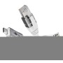 Ethernet-Kabel USB-C 3.2 Gen2 Stecker  RJ-45 Stecker (wei, 5 Meter, geflochtener Textilmantel) (74178)