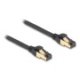 RJ-45 Netzwerkkabel Cat.6a S/FTP, mit Cat.7 Rohkabel (schwarz, 10 Meter, 600 MHz, Industrie- und Outdoor-tauglich) (80252)