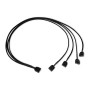 Y-Kabelsplitter aRGB 3-Pin auf 4x 3-Pin, 60cm (schwarz, inkl. Steckverbinder) (18712)