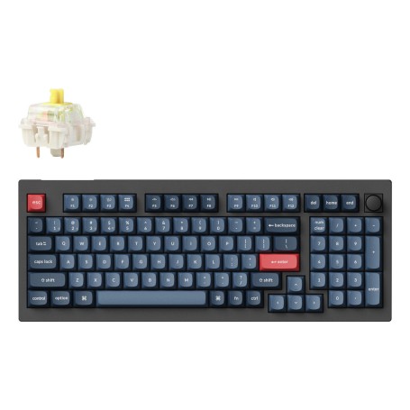 V5 Max (schwarz/blaugrau, DE-Layout, Gateron Jupiter Banana, Hot-Swap, RGB) (V5M-D4-DE)