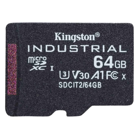 Kingston Technology Industrial memoria flash 64 GB MicroSDXC UHS-I Classe 10 (SDCIT2/64GBSP)